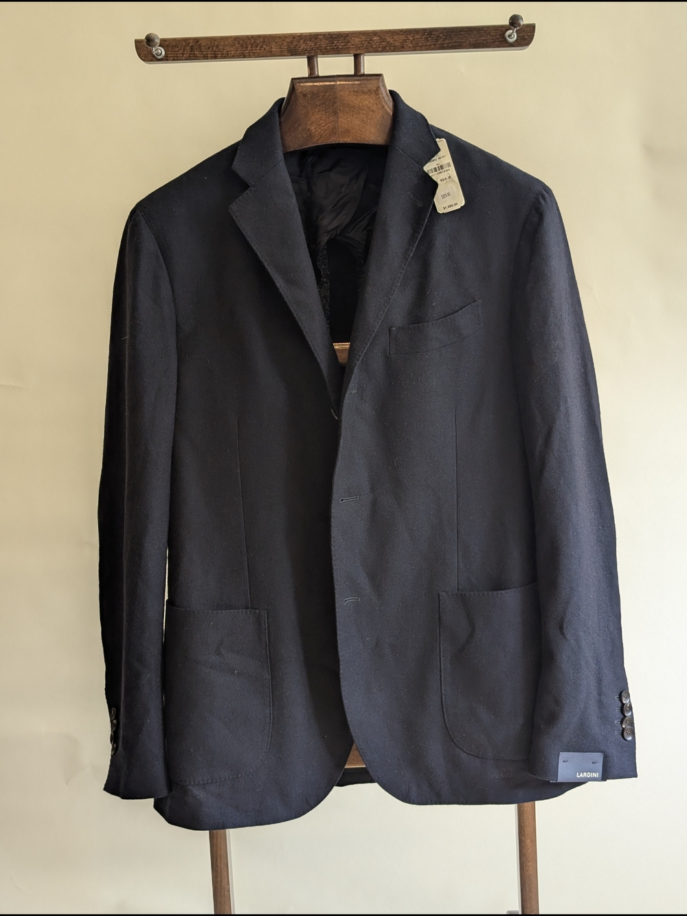 Lardini NWT Men's 42R Navy 100% Cashmere Sport Coat Italy Bergdorf $1550